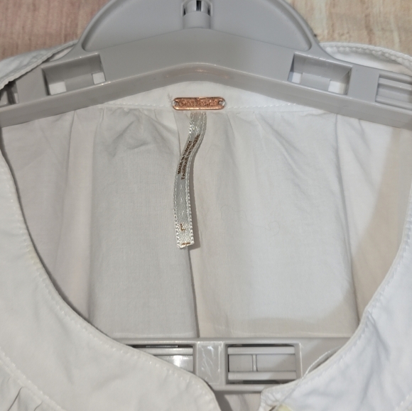 Free People Hey Baby Hi-Low Oversize Top 100% Cotton Size LARGE #OB658371 - Picture 15 of 15